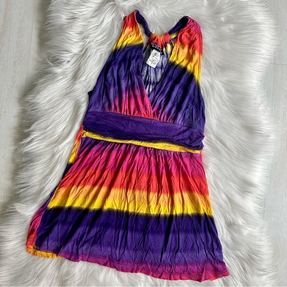 Vintage Wet Seal Tie Dye Rainbow Tank Top, S